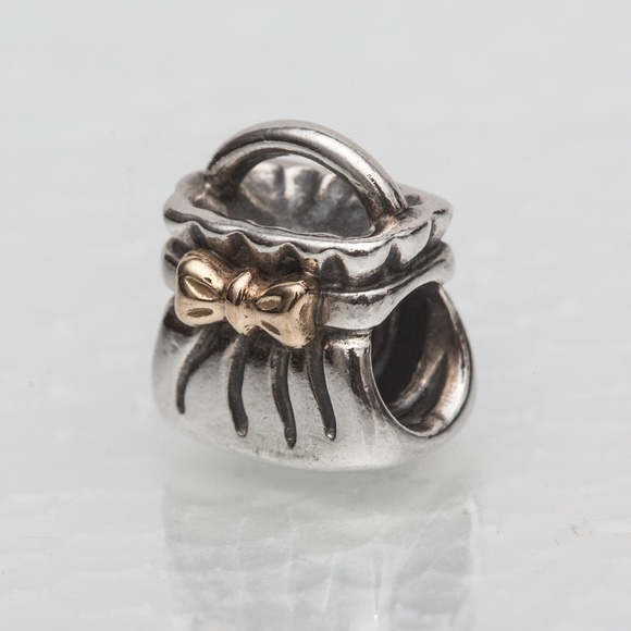 Pandora Jewelry - Authentic Pandora bow purse two 2 tone gold 790474